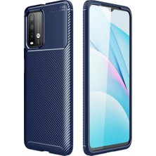 Verto Newface Xiaomi Redmi 9t Kılıf Auto Focus Karbon Kapak - Lacivert