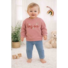Uçurtma Baby Kids Babybuu Denim Kotlu Sweatshirt Lü Mevsimlik Kız Bebek Alt-Üst 2'li Takım