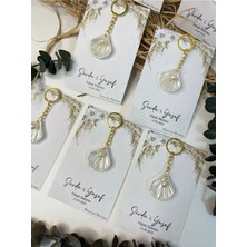LMS Gift Inci Istiridye Anahtarlık Hediyelik Söz,nikah ,düğün,nişan - 15 Adet