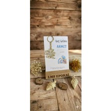 LMS Gift Kişiye Özel 25 Adet Kartlı Yonca Anahtarlık - Doğum Günü, Mevlid, Sünnet, Bebek Hediyeliği
