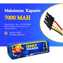 Xiaomi Mop 2 Pro + STYTJ02ZHM Robot Süpürge 7000 mAh 14.4 V Yanmaz Batarya – Orjinal Uyumlu Uzun Ömürlü, Yüksek Performans Pil