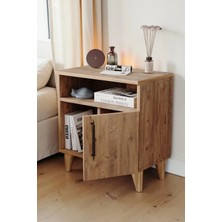 Msy Home Loft Serisi Kapaklı 2 Bölmeli Komodin