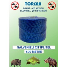 Elektrikli Çit 500M Çift Örgülü Galvanizli Tel ve Ip Seti