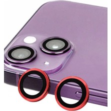 Freedom Storee Apple Iphone 14 Plus Raze Metal Kamera Lens - Kırmızı