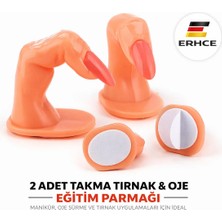 ERHCE Eğitim Parmağı Takma Protez Tırnak & Oje Deneme Yapay Parmak 2 Adet