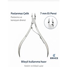 ERHCE Et Pensi 7mm Profesyonel Kullanıma Hazır Bileyli Paslanmaz Çelik