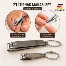 ERHCE 2'li Tırnak Makası Büyük ve Küçük Boy Paslanmaz Çelik El Ayak Tırnakları Için