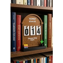 Muffy Stvdio Kişiye Özel Kitap Okuma Sayacı - Booknook Dekoratif Kitaplık Aksesuarı - Isme Özel Okuma Sayacı