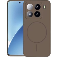 SiHako 15 Kılıf Jully Magsafe Kapak - Kahverengi