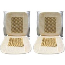 Callysta Minder Hasirli+Boncuklu Ahsap Krem 2 Li Set