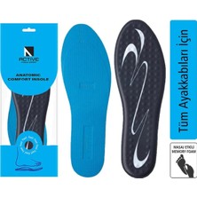 Blue Gel Memory Foam Erkek Klasik Ayakkabı Iç Tabanı, Masaj ve Darbe Emici