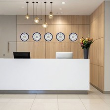 Akıllı Durak Lacivert 5’li Dünya Dekoratif  Saat Serisi 36 cm