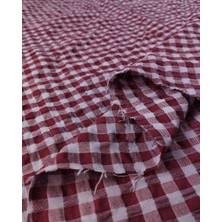 Kumaş Parça Grimavi Bordo Renklerde Gofreli Kumaş 120X320CM
