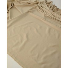 Kumaş Parça Bej Renkte Jarse Krep Arası Kumaş 150X250CM