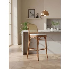 Gazzini Furniture Norella Bistro Ahşap Bar Sandalyesi