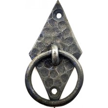 İlkyaz Fashion Antika Tarz Dekoratif Pirinç Dik Baklava Halka , Mobilya Kulbu - 82X41 Mm, Oksit ILKYZ-KRGRS34