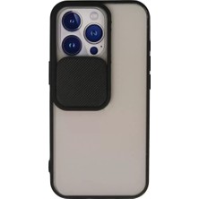 SiHako Iphone 13 Kılıf Palm Buzlu Kamera Sürgülü Silikon - Siyah