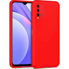 SiHako Redmi 9t Kılıf Nano Içi Kadife Silikon - Kırmızı
