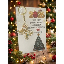 LMS Gift 2026 Yılbaşı Hediyesi 10 Adet Kartlı Kişiselleştirilebilir Kelebekli Epoksi Anahtarlık