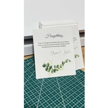 LMS Gift Söz,kına,nişan,düğün Hatırası Kartı Davetiyesi 10X15 cm 49 Adet - Vinyet Baskı