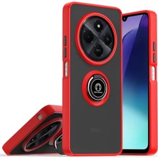 Verto Newface Realme C75 4g Kılıf Montreal Yüzüklü Silikon Kapak - Kırmızı