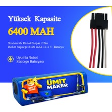 Xiaomi Mi Robot Paspas 2 Pro Robot Süpürge 6400 mAh 14.4 V  Batarya – Orjinal Uyumlu Uzun Ömürlü, Yüksek Performans Pil