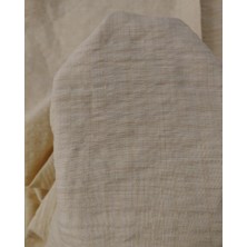Kumaş Parça Krem Bej Arası Renkte Pamuklu Kumaş 110X140XM