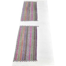 Zehra Abla Halı Yeni El Dokuma Otantik Ince Yörük Mini Yolluk Yün Cecim Kilim 7250