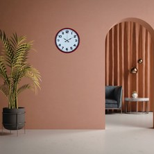 Akıllı Durak Premium Kırmızı 36 cm Duvar Saati