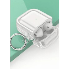 Pileli Store Movenchy Airpods 4 (4.nesil) Shiny Şeffaf Kılıf - Beyaz