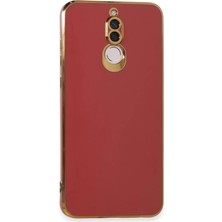 SiHako Mate 10 Lite Kılıf Volet Silikon - Kırmızı