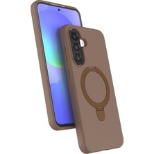 Wovna  Galaxy A37 5g Regal Magsafe Standlı Kapak - Çöl Titanyum