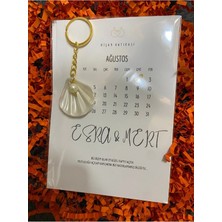 LMS Gift 15 Adet Incili Istiridye Anahtarlık Nişan Söz Kına Nikah Mevlid Hatırası