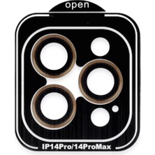 Verto Joko Apple iPhone 14 Pro Max Pvd Metal Kamera Lens - Turuncu