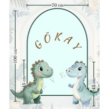 Nice Events Dinozor Temalı Doğum Günü Seti 100X70 Dinozor Ölçüleri 45 cm