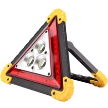 Shopytech Şarjlı Üçgen Ikaz Lambası Cob LED Araç Arıza Uyarı Lambası USB Şarjlı Acil Durum Trafik Güvenlik Işığı