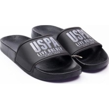 U.S. Polo Assn. Erkek Terlik Günlük Kullanım İçin Siyah Konforlu Tasarım