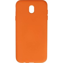SiHako Galaxy J7 / J730 Kılıf Nano Içi Kadife Silikon - Turuncu