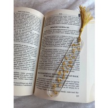 LMS Gift Altın Varaklı, Püsküllü Epoksi Kitap Ayracı