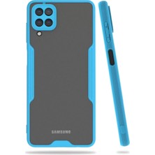 Verto Newface Samsung Galaxy A22 Kılıf Platin Silikon - Mavi