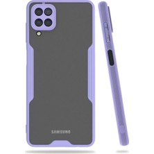 SiHako Galaxy A22 Kılıf Platin Silikon - Lila