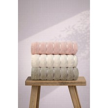 Ellia Soft Diomand %100 Pamuklu 3 Llü Floşlu 50X90 cm El ve Yüz Havlu Seti Çeyiz Seti