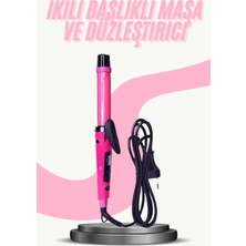 İlkyaz Fashion Saç Düzleştirici Şekillendirici Saç Maşası Ikili Şekillendirici Isı Ayarlı