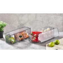 Esranın Dünyası Şeffaf Füme Kapaklı 750 ml Plastik Organizer