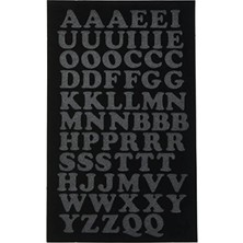 Esranın Dünyası Ütüyle Yapıştırılabilir Siyah Harf Seti, 3/4 Inç Boyutunda