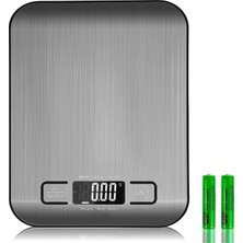 İlkyaz Fashion Dijital Mutfak Terazisi Paslanmaz Çelik Elektronik LCD Ağırlık 5 kg Ölçeklii Pişirme Ölçü