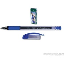 Faber-Castell 1425 Mavi İğne Uç Tükenmez Kalem 10'lu Kutu 20 Adet Sarf Malzemeler