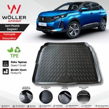 Wöller 3D Bagaj Havuzu Peugeot 3008 2016-2024 Arası Uyumlu Esnek Siyah Su Geçirmez Kalite
