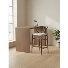 Gazzini Furniture Windsor Iskandinav Ahşap Bar Sandalyesi