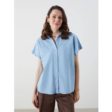 Lc Waikiki Yeni Sezon Loose Fit Kadın Jean Gömlek